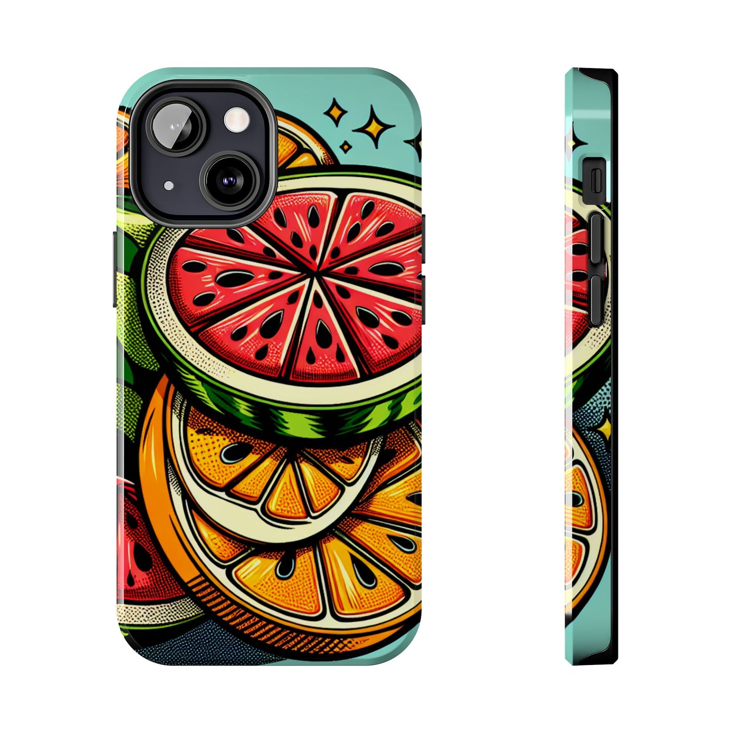 Vibrant Citrus Tough Phone Case - Fruit Slice Design - for iPhone