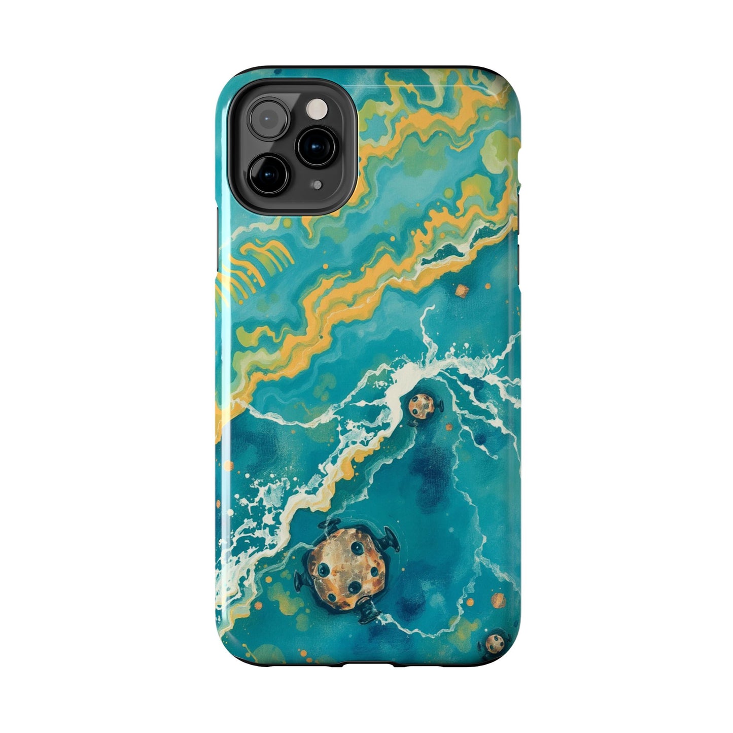 Ocean Wave Tough Phone Case – Durable Protection with Abstract Art Design