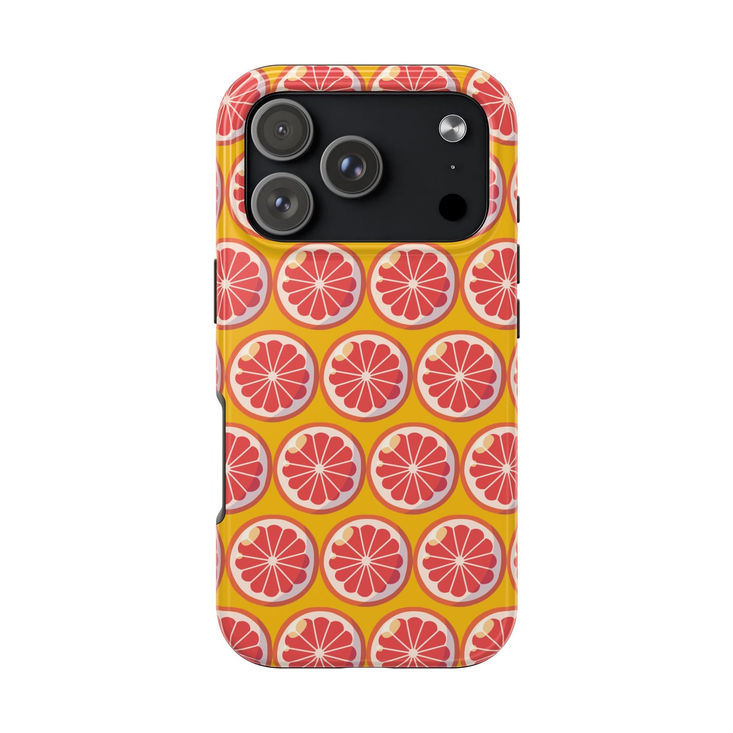Citrus Pattern Tough Phone Case - Bright Grapefruit Design - for iPhone