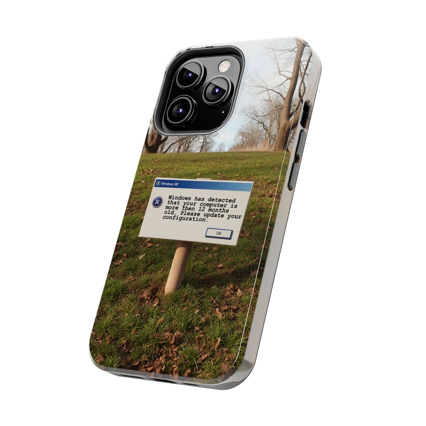 Durable Phone Case with Windows 98 Error Message Design - Perfect Gift for Tech Lovers