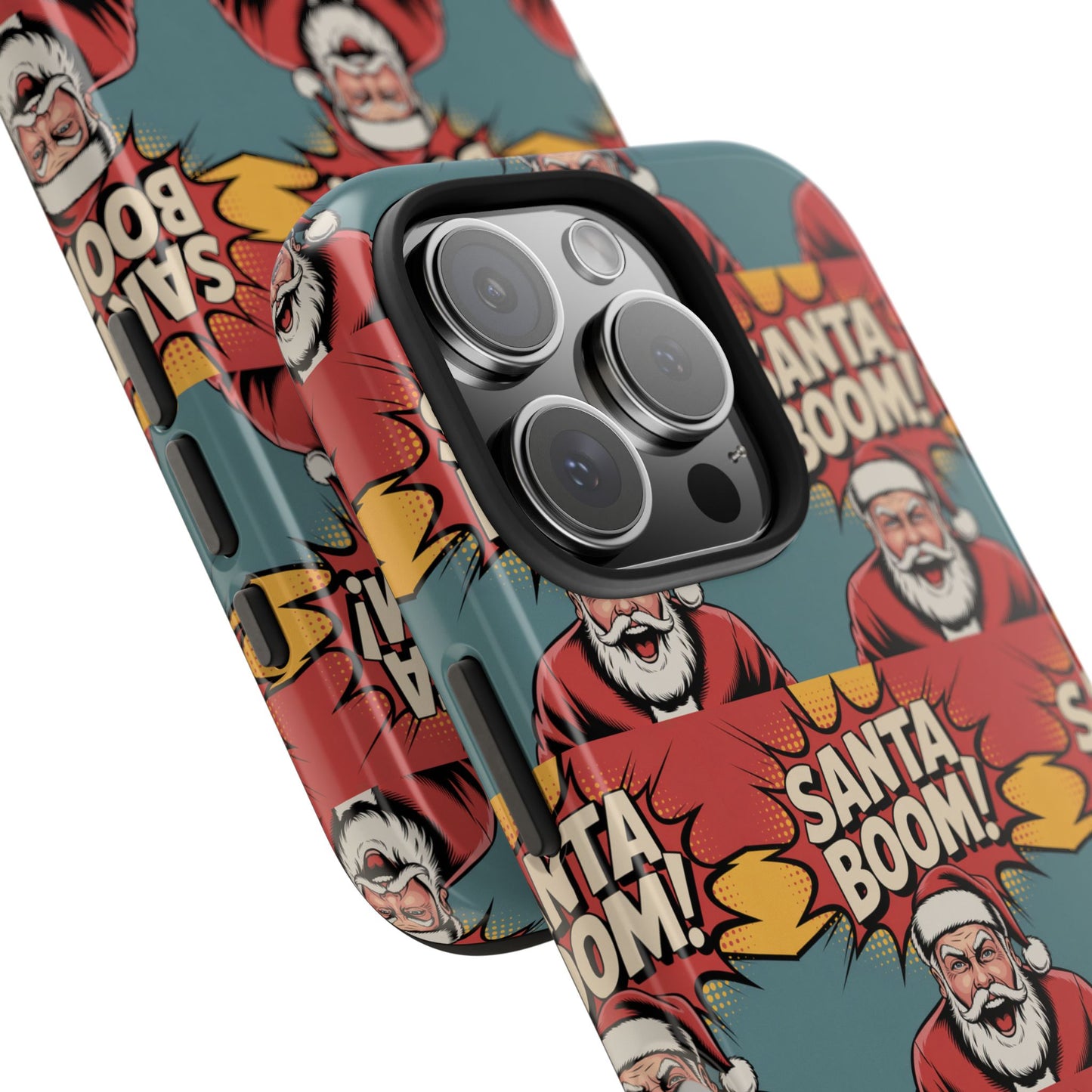 Festive Santa Boom Pattern Tough Phone Case