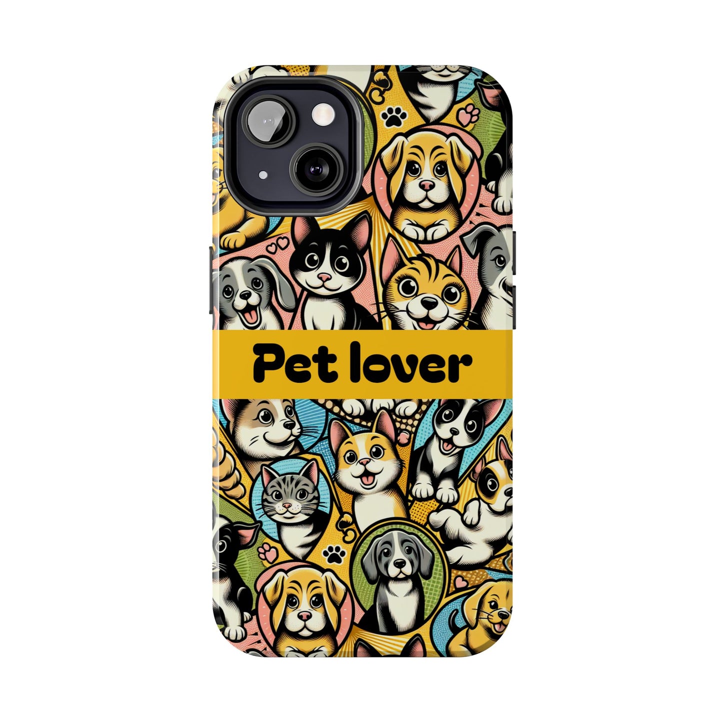 Pet Lover Tough Phone Case - Colorful Animal Design - for iPhone