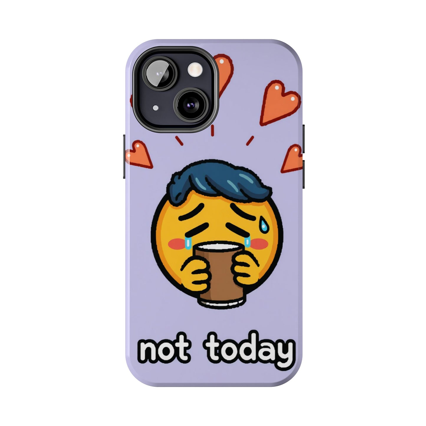 Cute Tough Phone Case - 'Not Today' Emoji Design