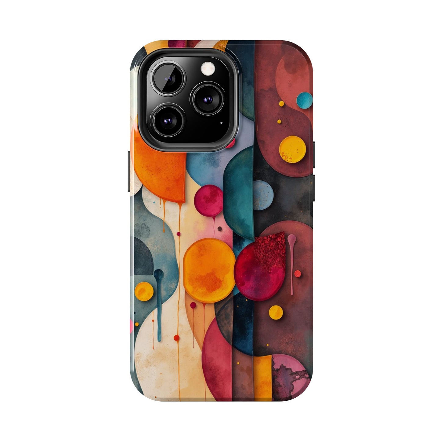 Artistic Tough Phone Cases - Colorful Abstract Design for Trendy Protection - for iPhone