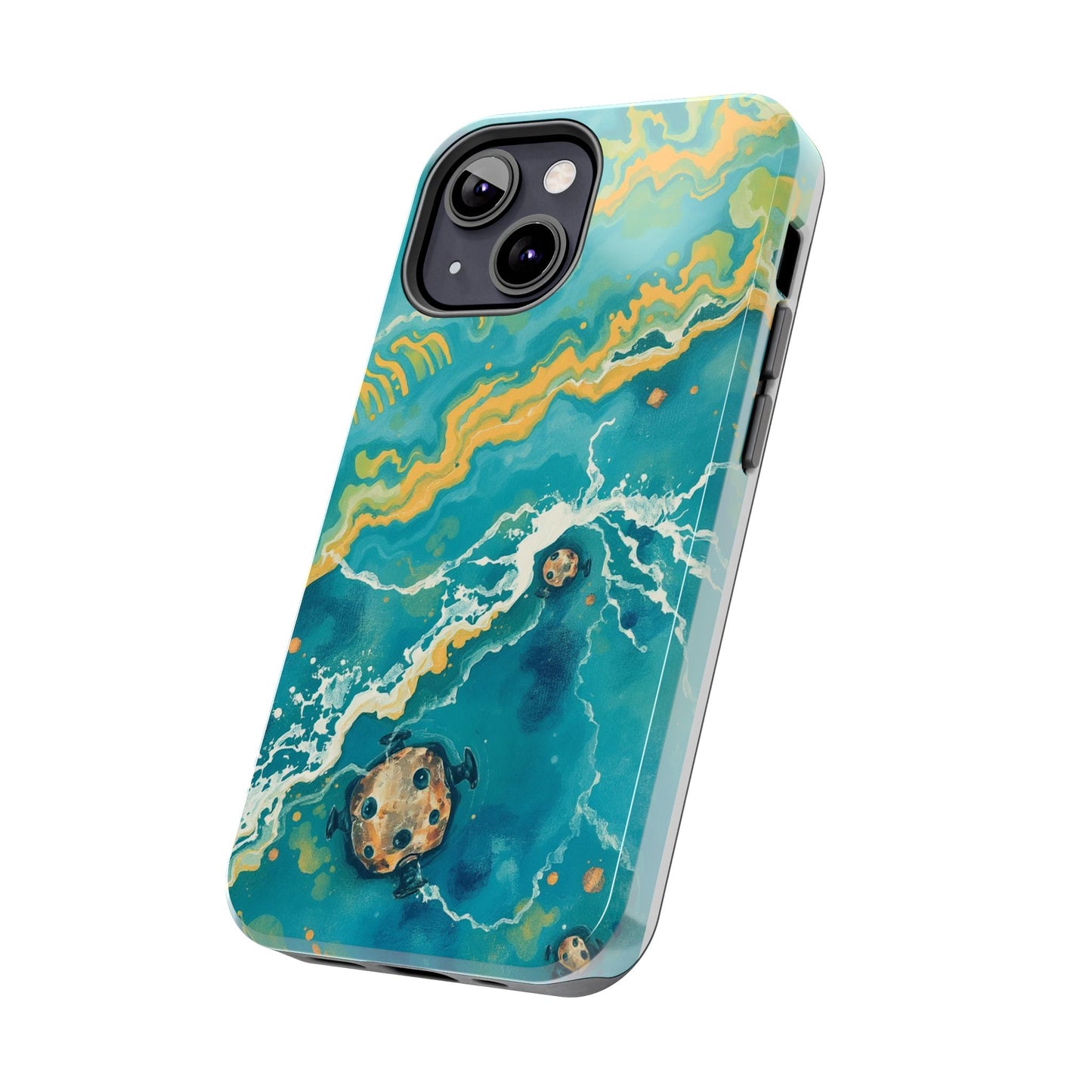 Ocean Wave Tough Phone Case – Durable Protection with Abstract Art Design