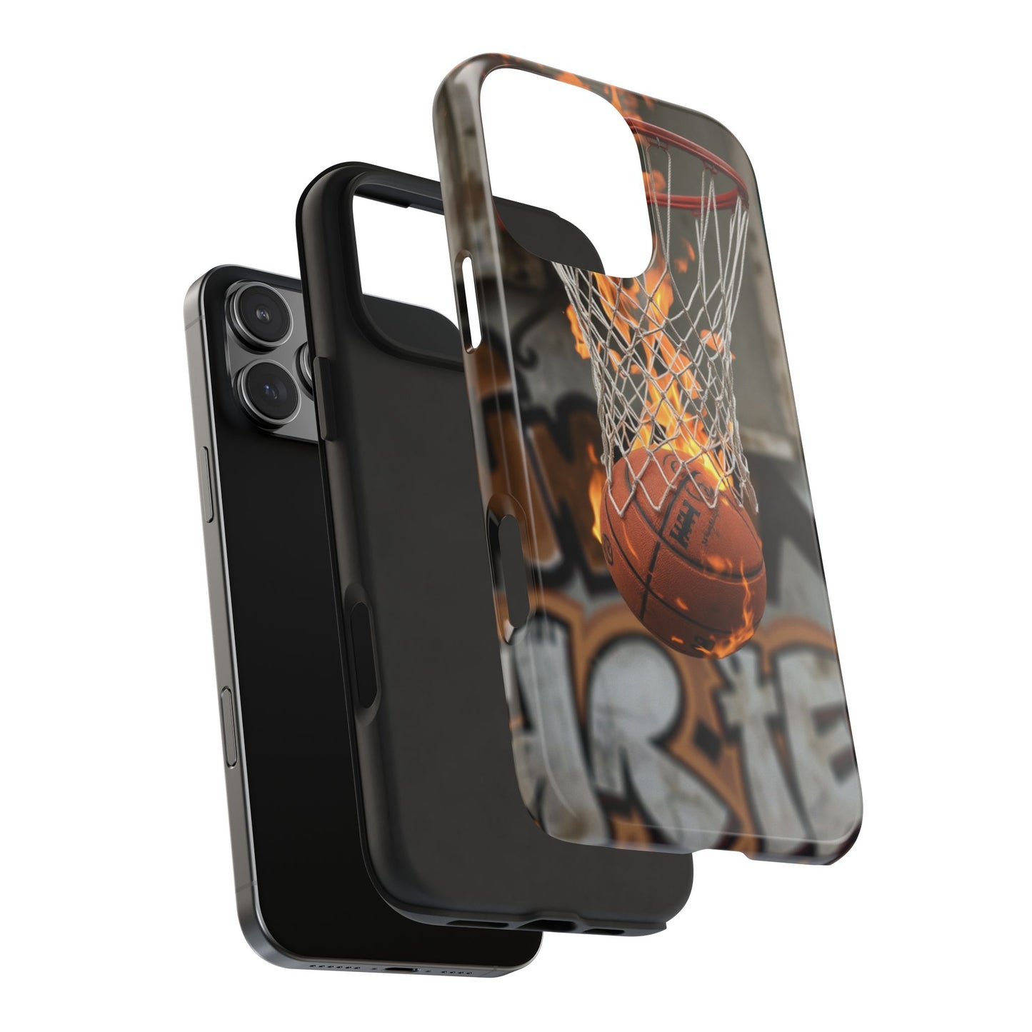 Fire Basketball Tough Phone Case - Durable Sporty Design for Athletes & Fans