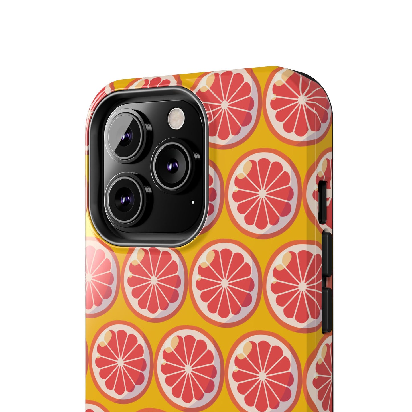Citrus Pattern Tough Phone Case - Bright Grapefruit Design - for iPhone