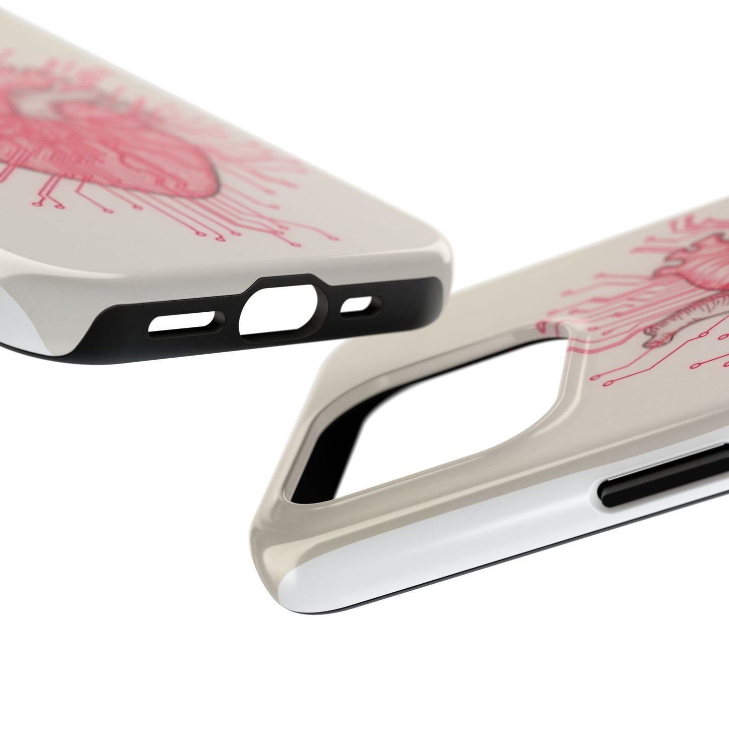 Heart Circuit Tough Phone Case – Unique Tech-Inspired Design for Tech Lovers