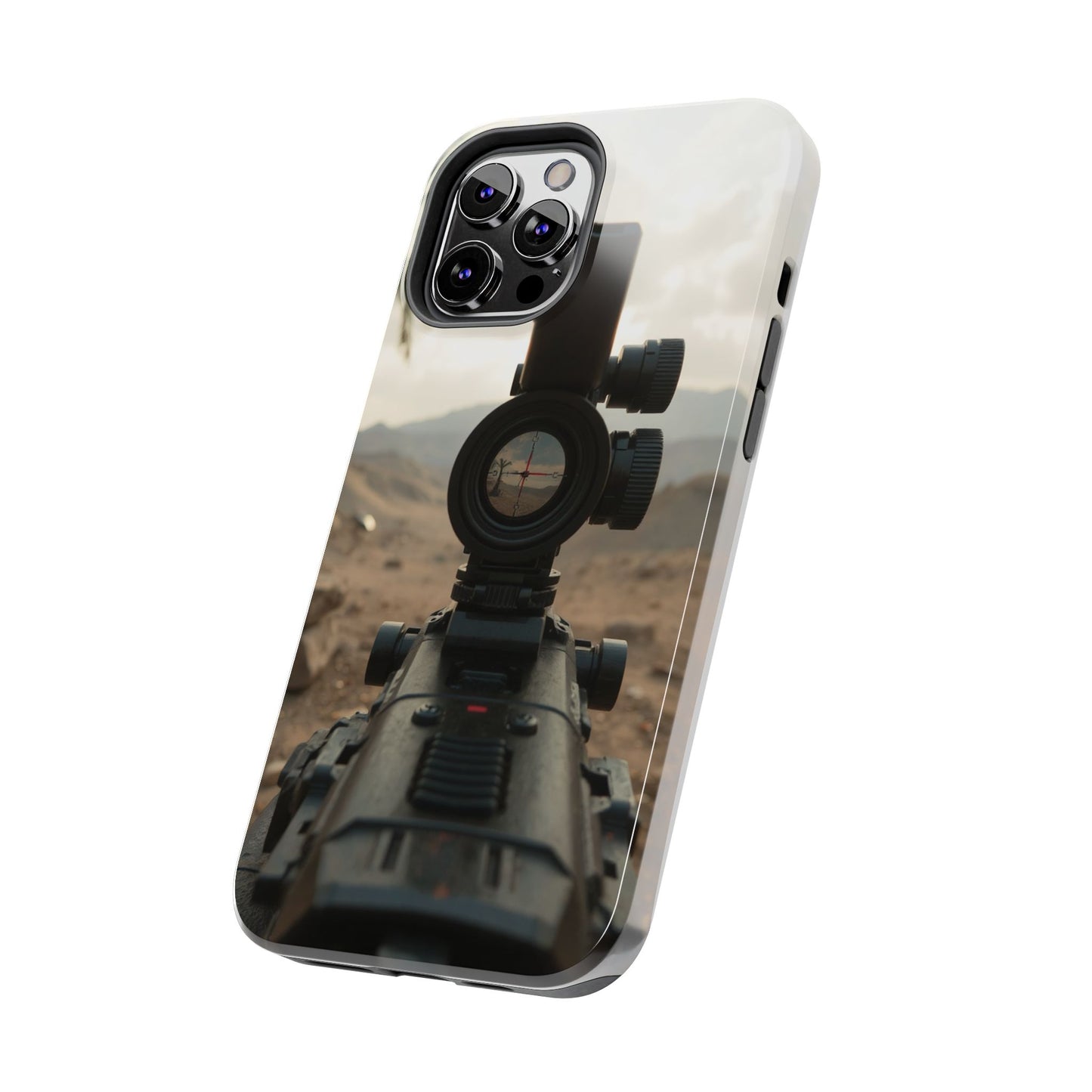 Tough Phone Case with Sniper Scope Design - Durable & Stylish Protection for Outdoors Enthusiasts