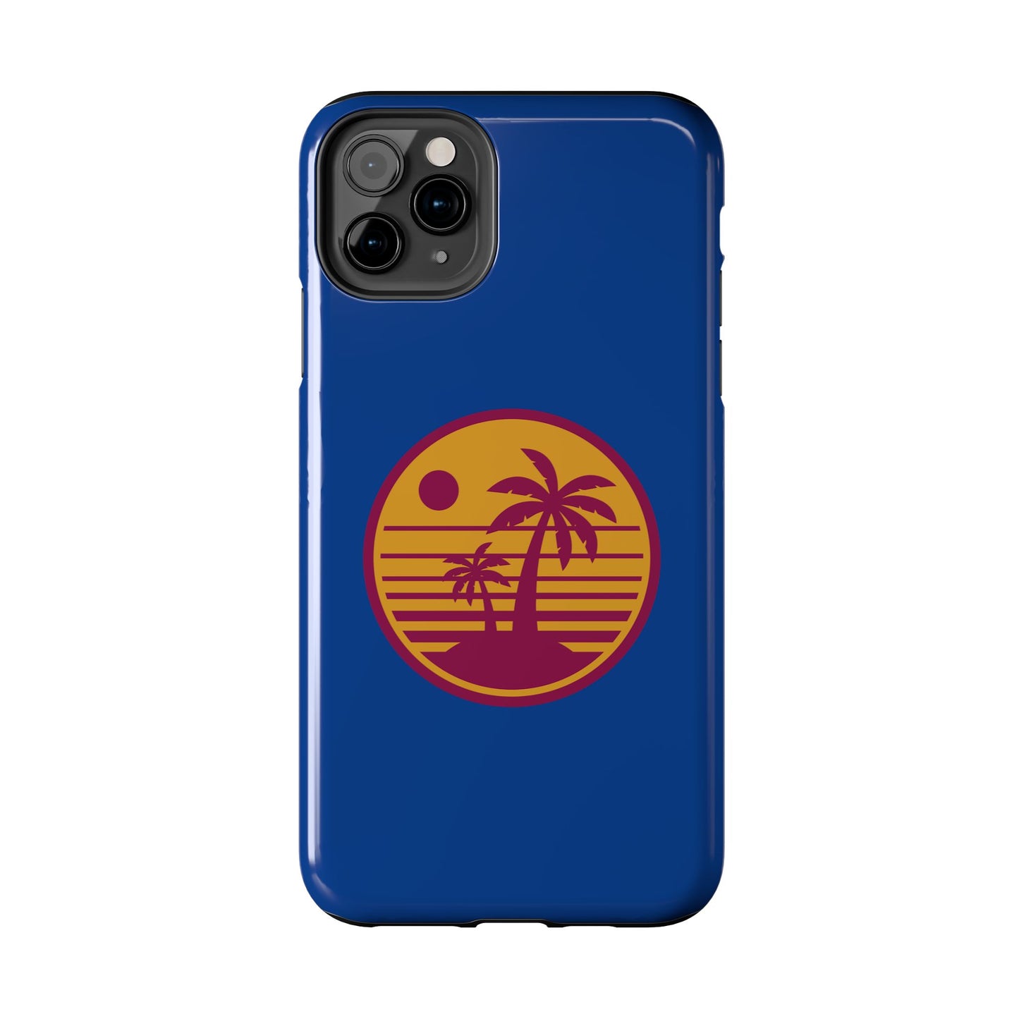 Retro Sunset Tough Phone Case - Vibrant Beach Vibes for Summer Adventures - for iPhone