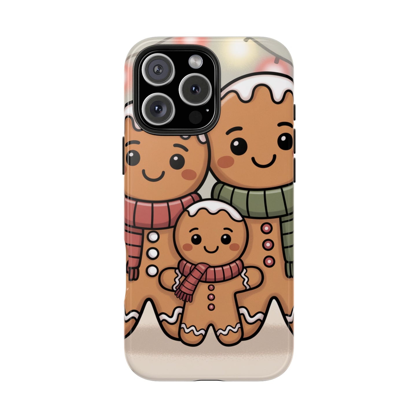 Gingerbread Cartoon Family Tough Phone Case – Festive Holiday Protection