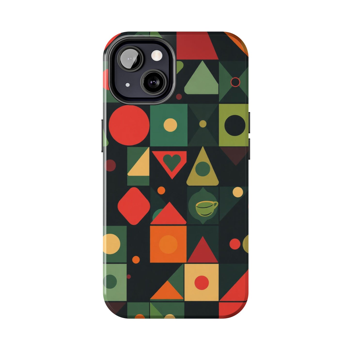 Vibrant Geometric Tough Phone Cases – Stylish Protection for Trendsetters - for iPhone