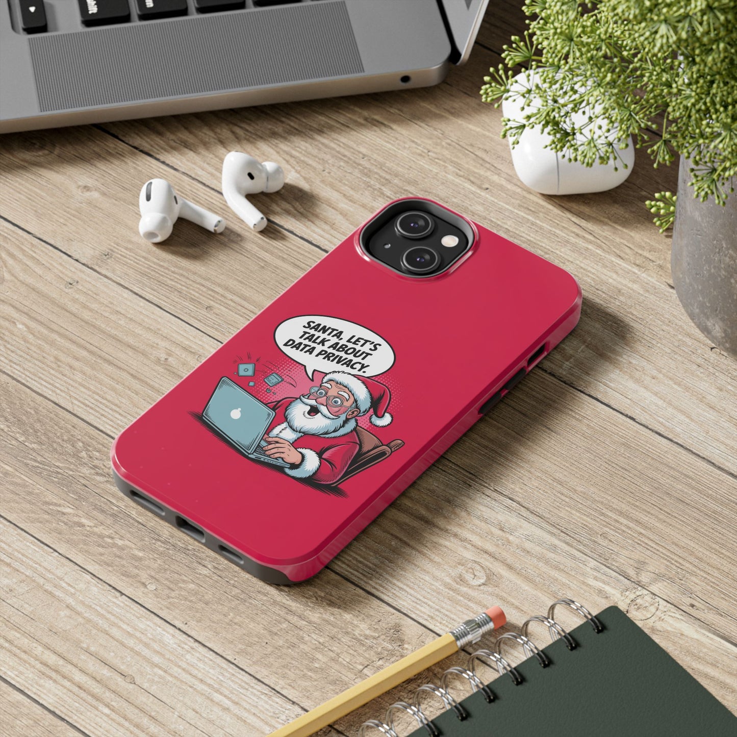 Santa Data Privacy Design Tough iPhone Case for Christmas