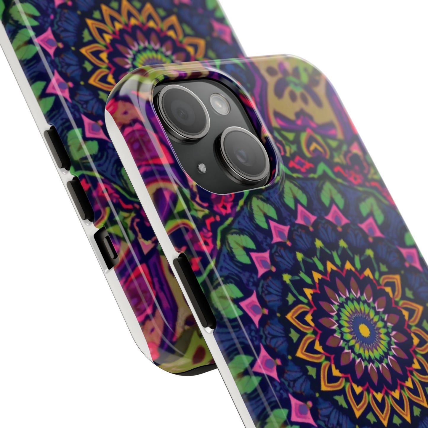 Vibrant Mandala Tough Phone Case - Colorful, Purple Fusion, Durable Protection for Your Device - for iPhone