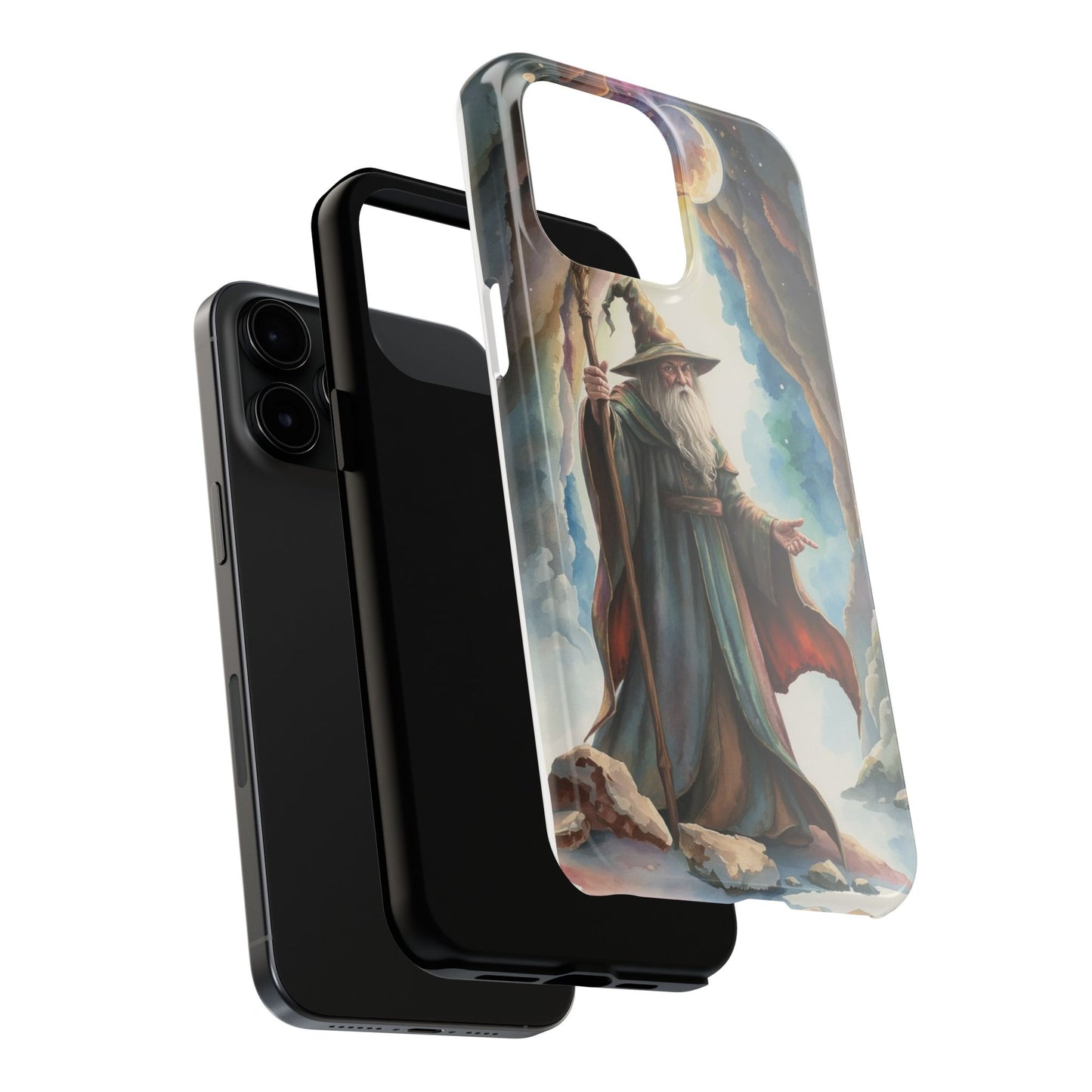 Magical Wizard Phone Case - Tough, Durable Phone Cover for Fantasy Lovers, Geek Gift, Unique Design, Celestial Phone Accessory