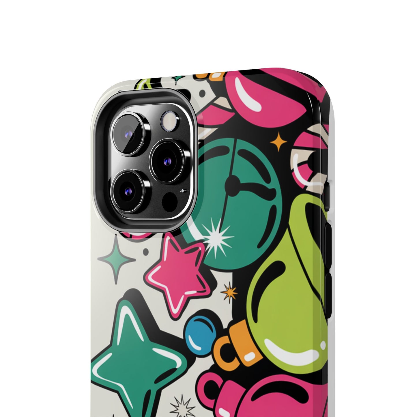 Retro 90's Colorful Bell Pattern Tough Phone Case for iPhones