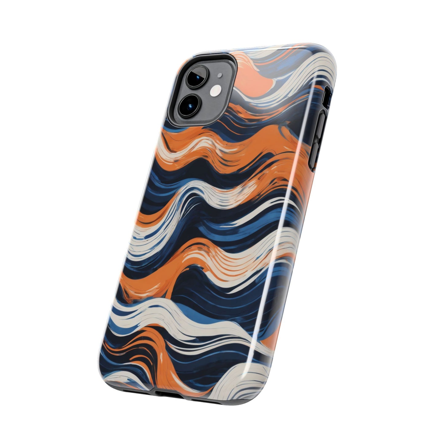 Wave Pattern Tough Phone Case - Stylish and Durable for Modern Lifestyle - for iPhone