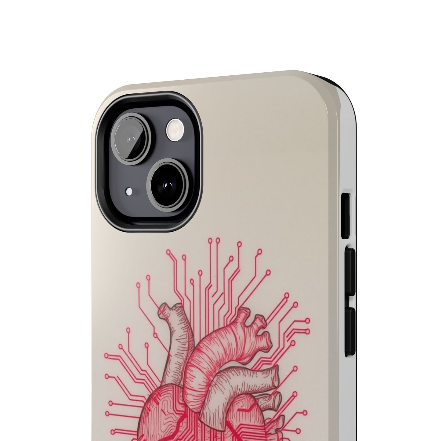 Heart Circuit Tough Phone Case – Unique Tech-Inspired Design for Tech Lovers