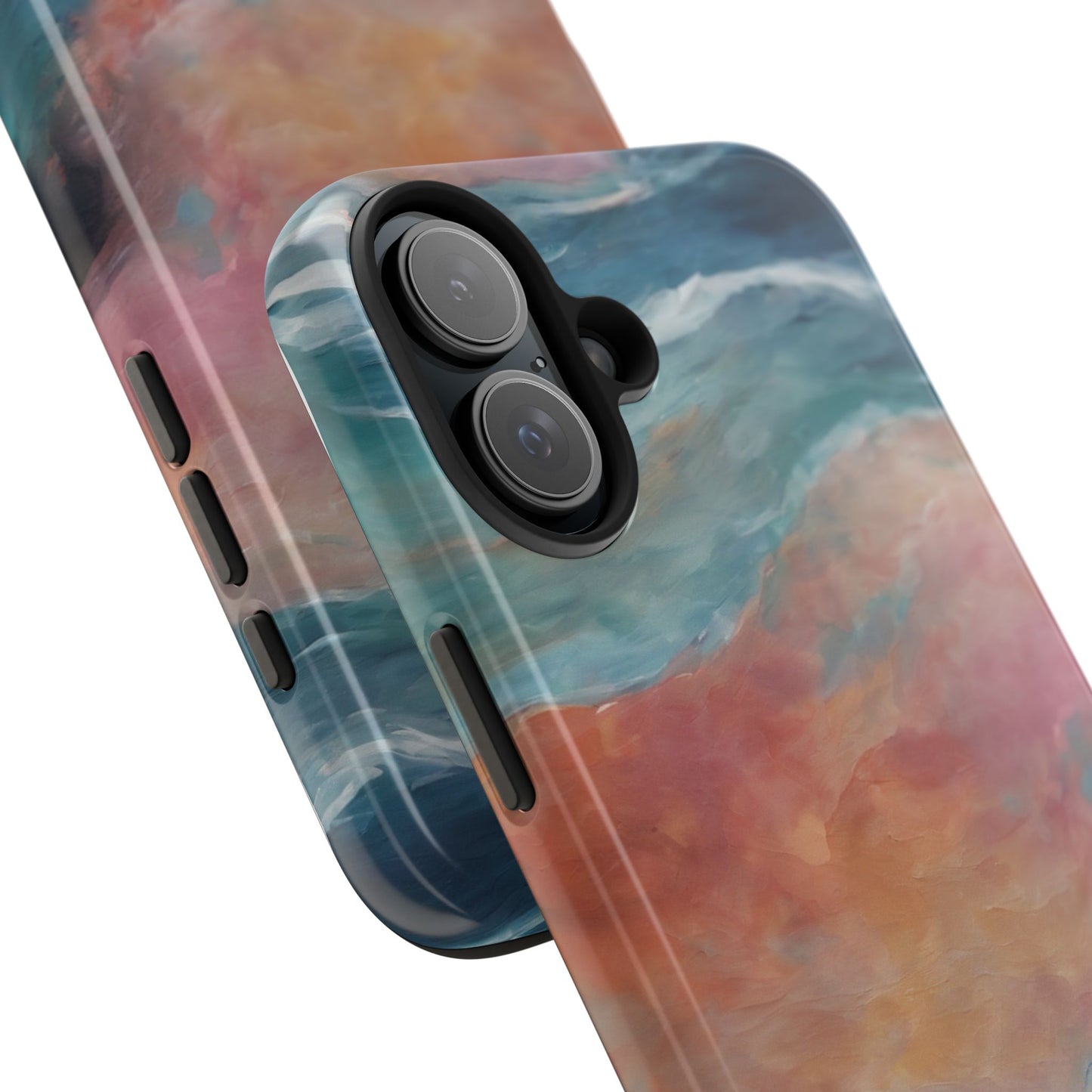 Artistic Painted Sea Tough Phone Case - Abstract Waves Design - for iPhone