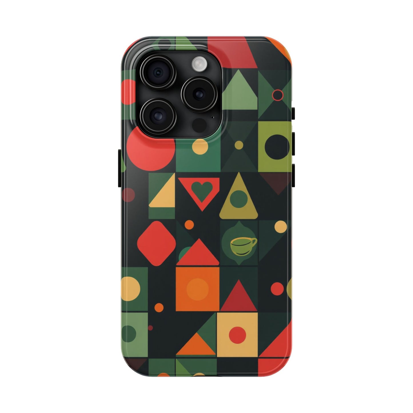 Vibrant Geometric Tough Phone Cases – Stylish Protection for Trendsetters - for iPhone
