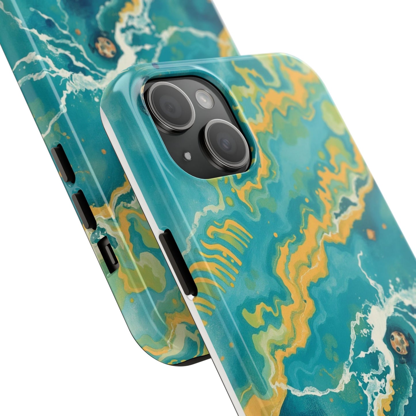 Ocean Wave Tough Phone Case – Durable Protection with Abstract Art Design