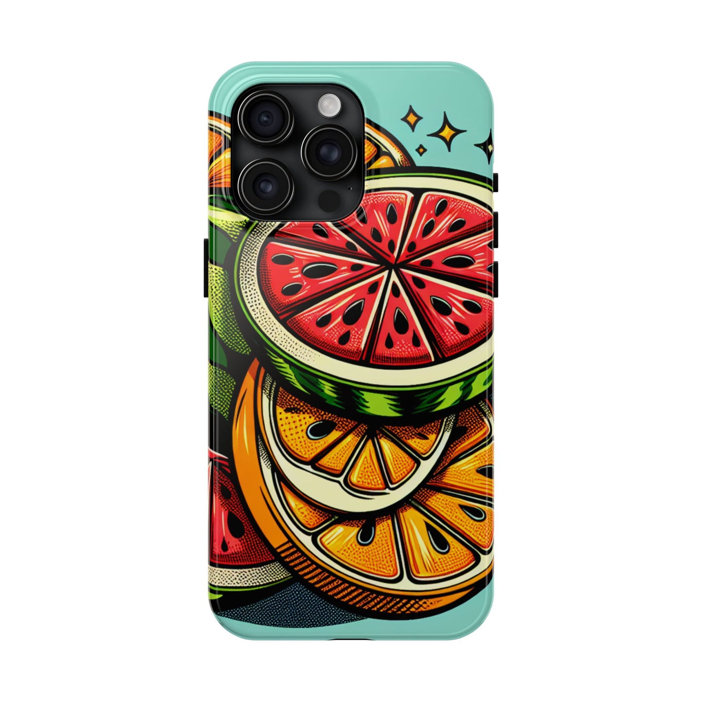 Vibrant Citrus Tough Phone Case - Fruit Slice Design - for iPhone