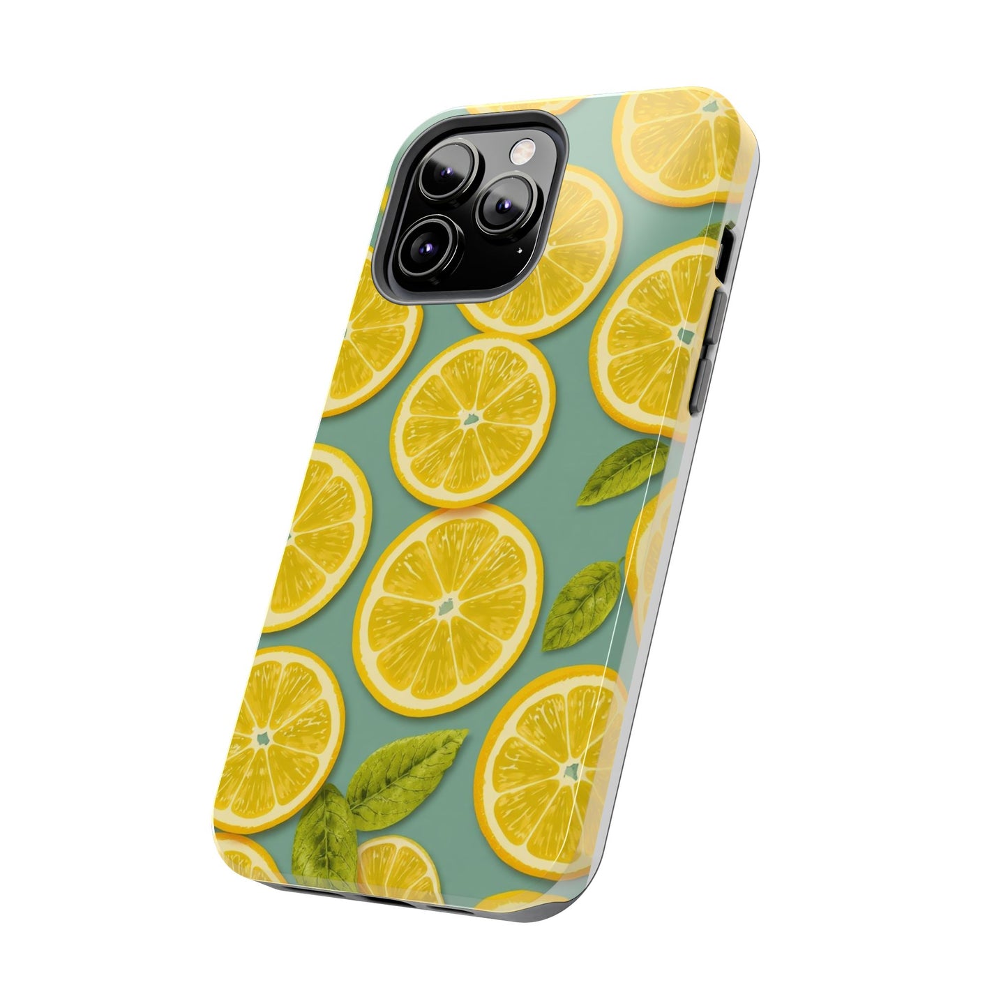 Tough Lemon Pattern Phone Case - Vibrant Citrus Design for Summer Vibes - for iPhone