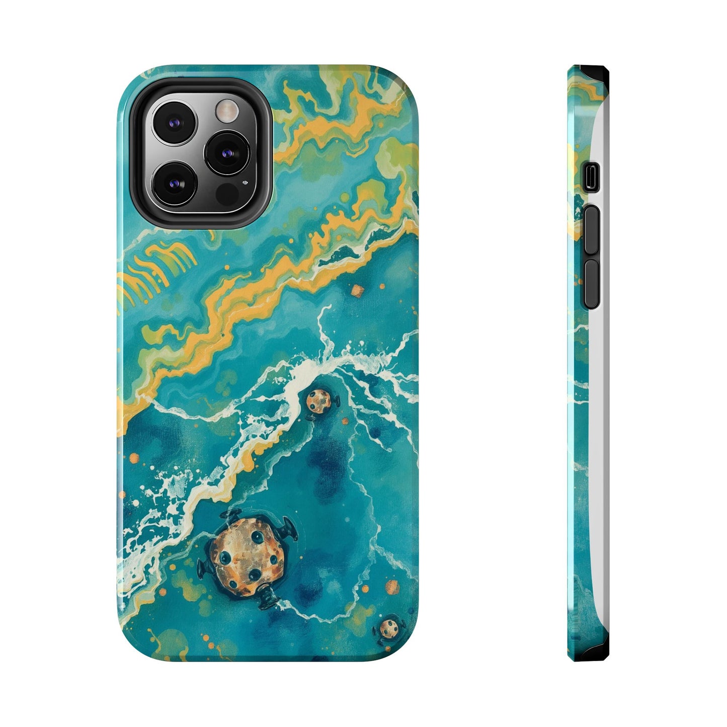 Ocean Wave Tough Phone Case – Durable Protection with Abstract Art Design