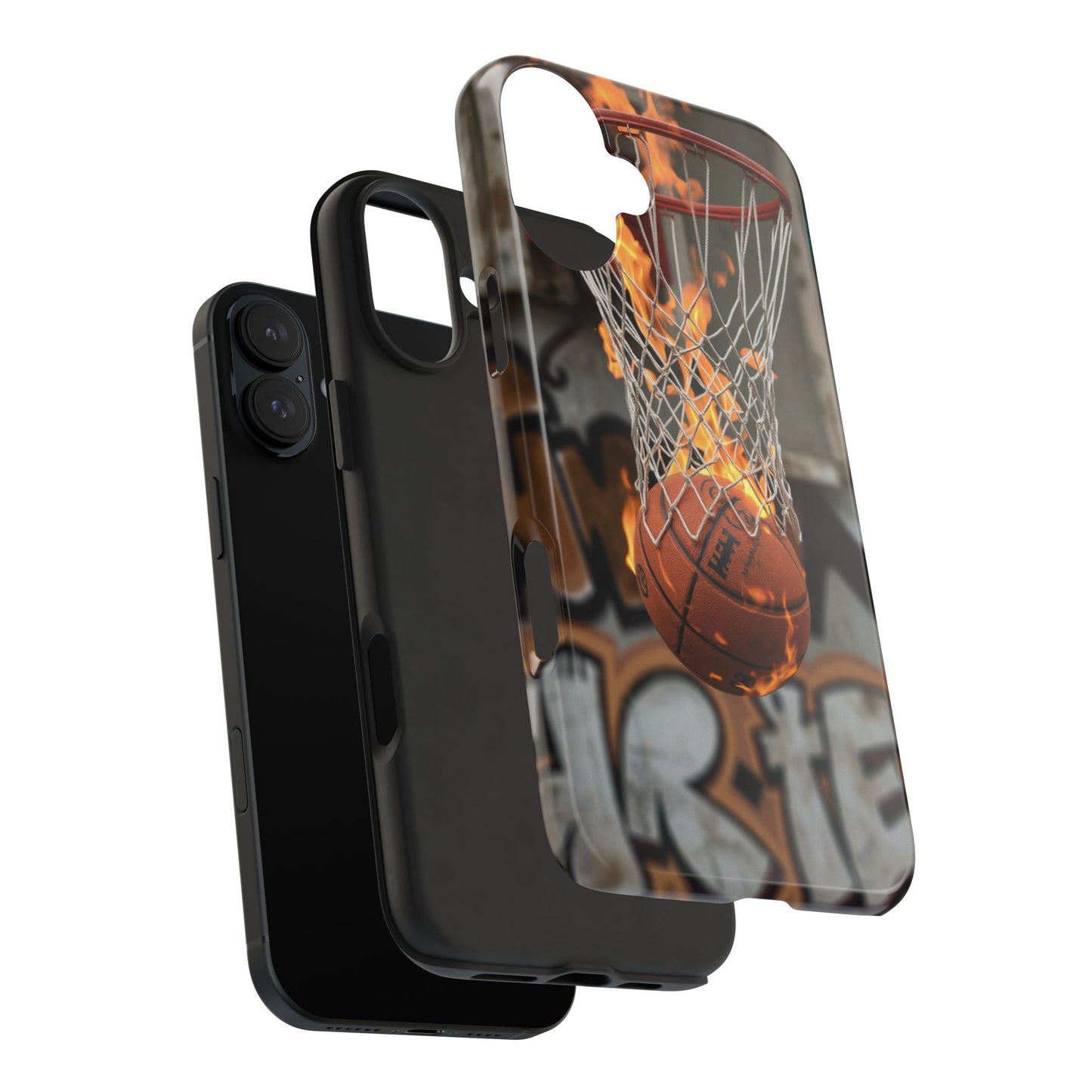 Fire Basketball Tough Phone Case - Durable Sporty Design for Athletes & Fans
