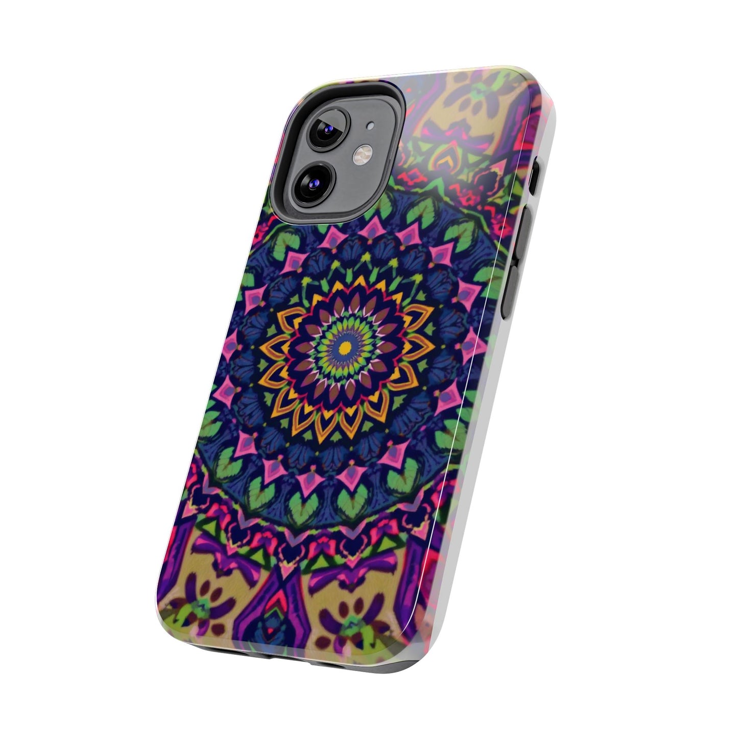 Vibrant Mandala Tough Phone Case - Colorful, Purple Fusion, Durable Protection for Your Device - for iPhone