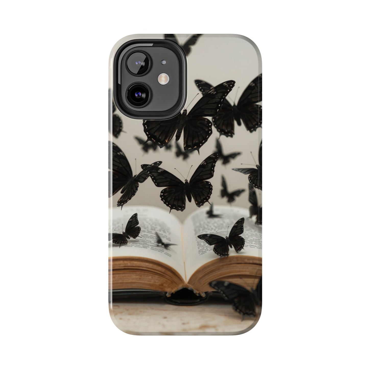 Butterfly Magic Tough Phone Case - Literary Design for Book Lovers