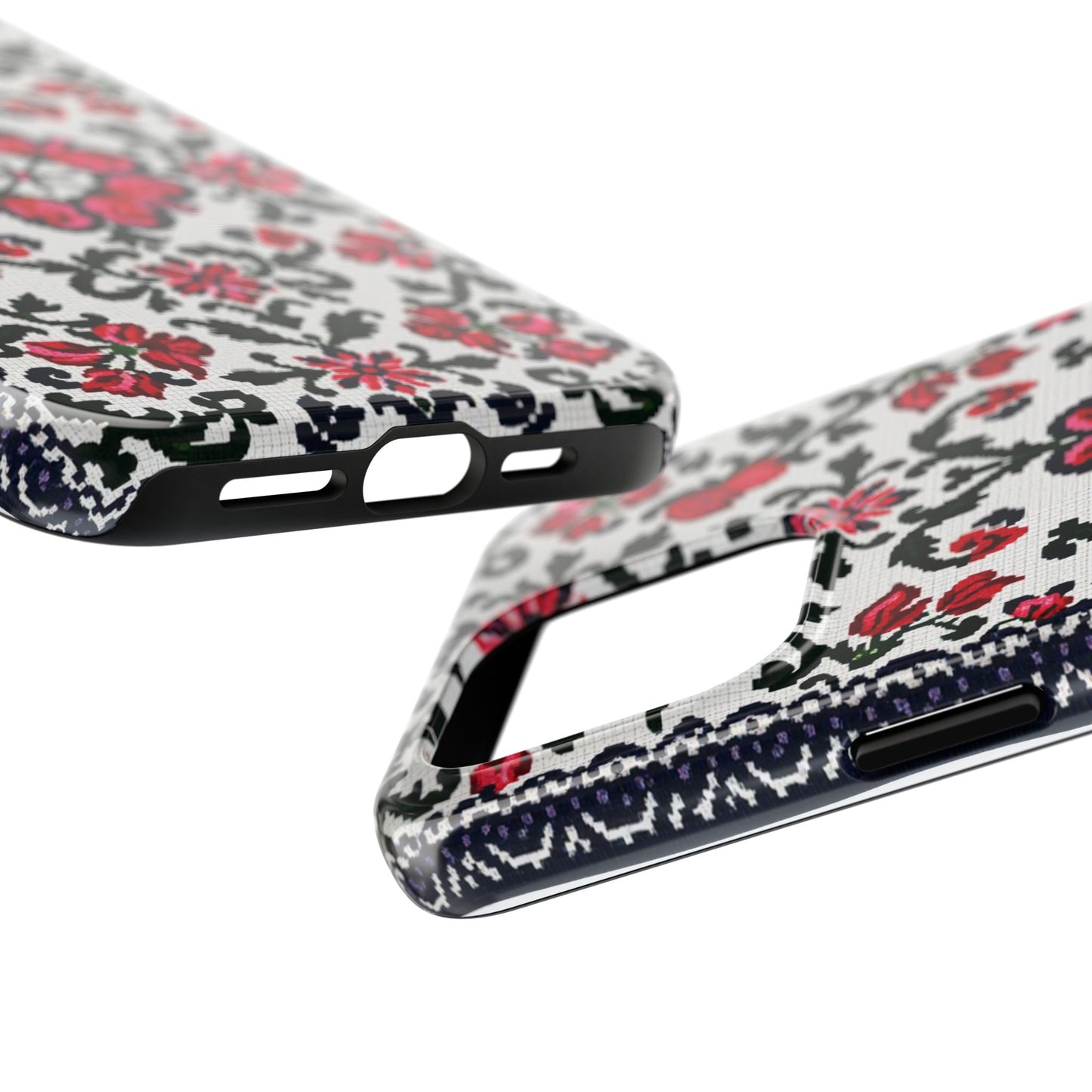 Traditional Knit Floral Design | Tough Phone Case - Durable Protection for iPhone