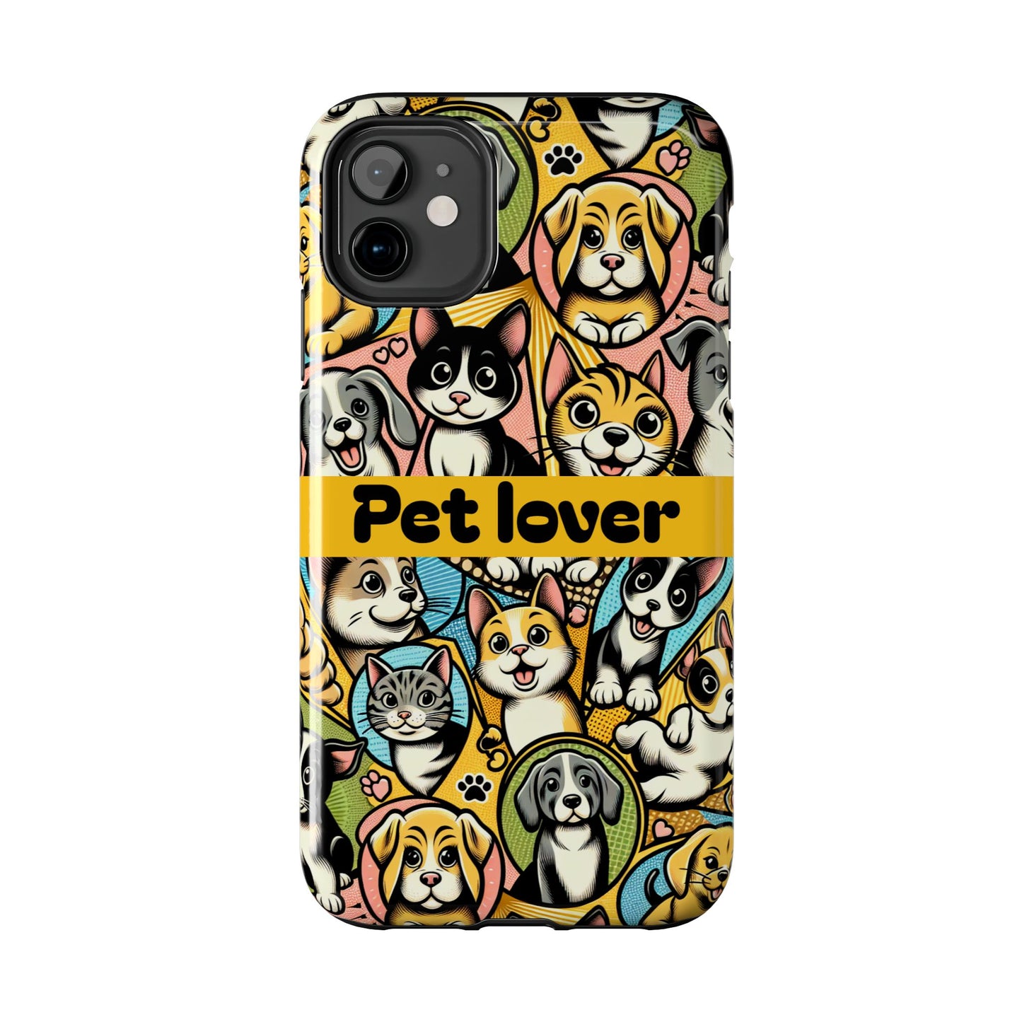 Pet Lover Tough Phone Case - Colorful Animal Design - for iPhone