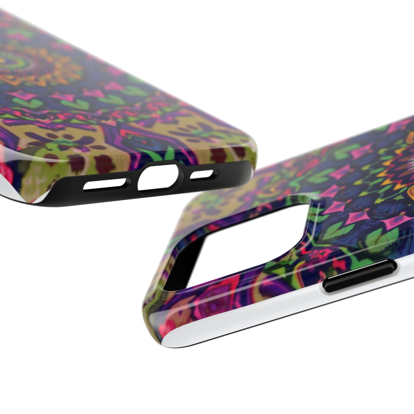 Vibrant Mandala Tough Phone Case - Colorful, Purple Fusion, Durable Protection for Your Device - for iPhone