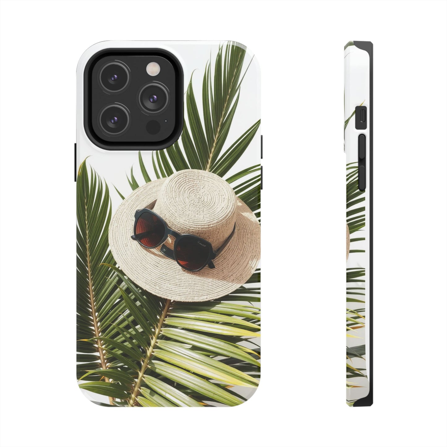 Tropical Phone Case - Summer Vibes with Hat & Sunglasses Design