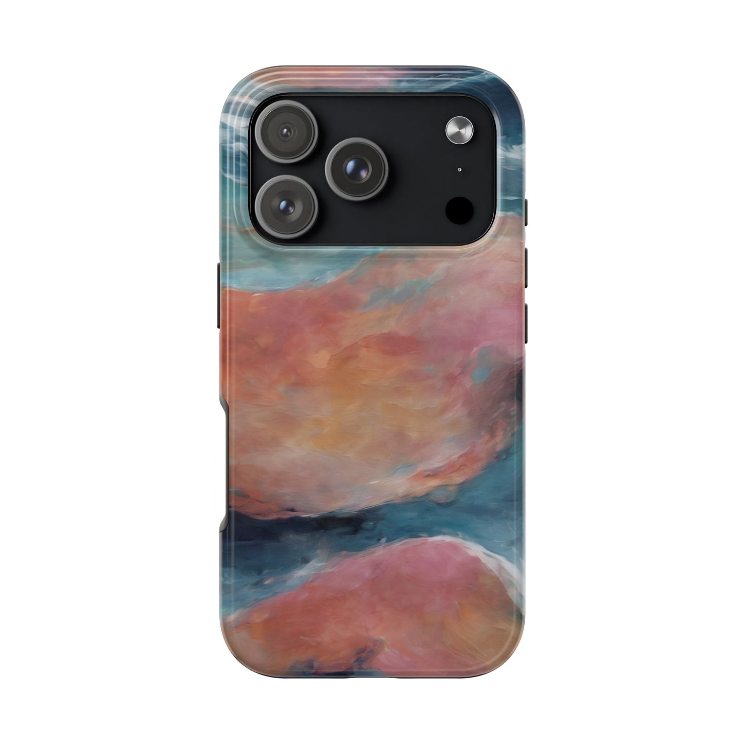 Artistic Painted Sea Tough Phone Case - Abstract Waves Design - for iPhone