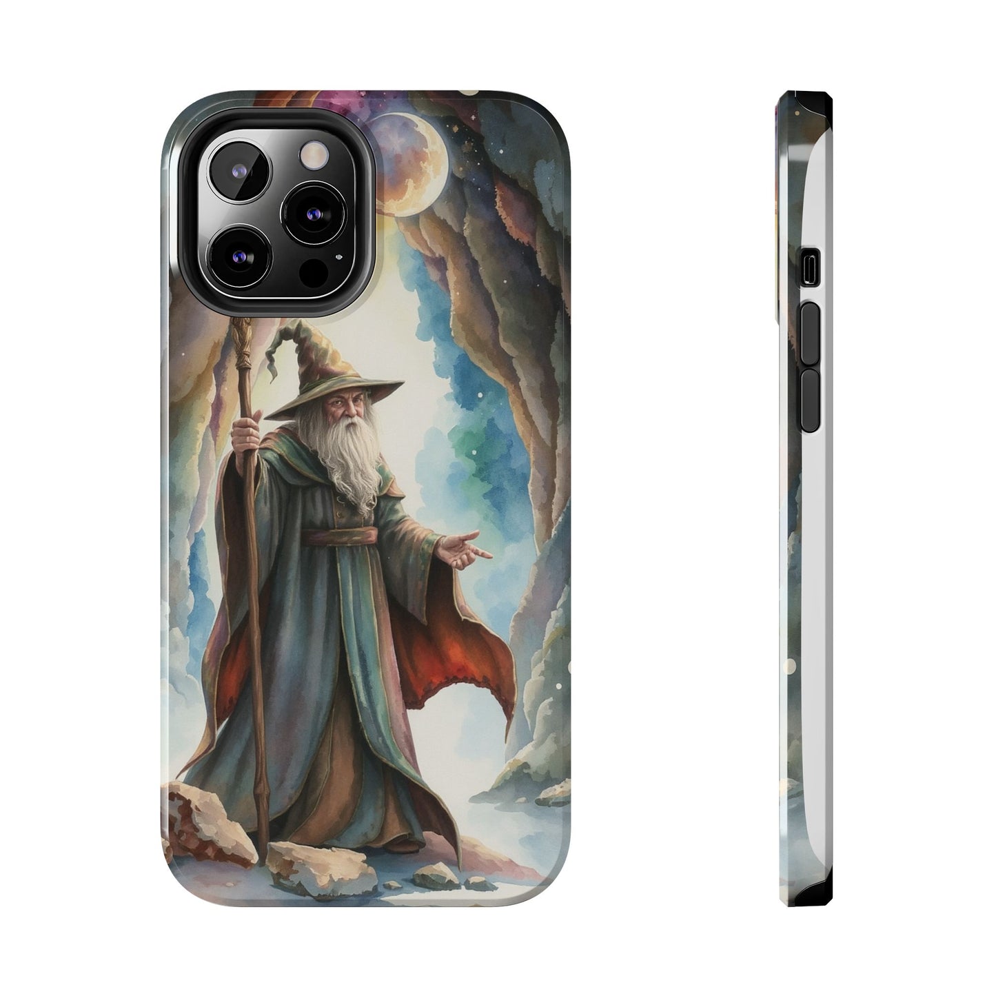 Magical Wizard Phone Case - Tough, Durable Phone Cover for Fantasy Lovers, Geek Gift, Unique Design, Celestial Phone Accessory