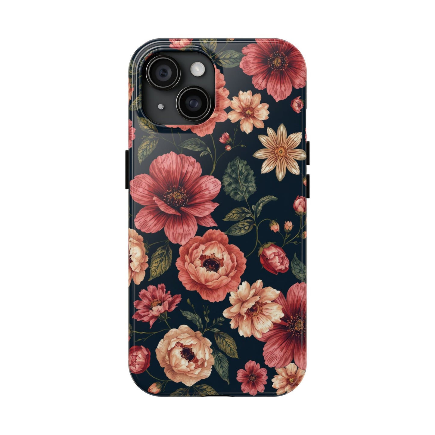 Spring Power! Floral Tough Phone Case - Durable Protection with Elegant Flower Design - for iPhone
