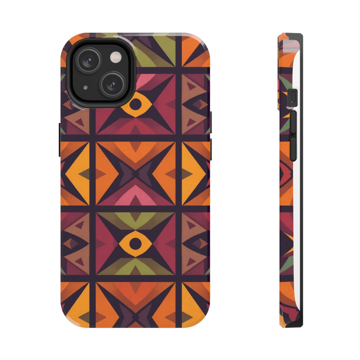 Vibrant Tribal Geometric Tough Phone Case - Colorful Protection for Your iPhone