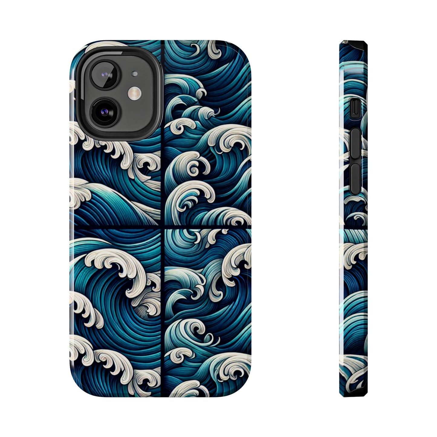 Ocean Waves Tough Phone Case - Durable Protection with Artistic Design - for iPhone
