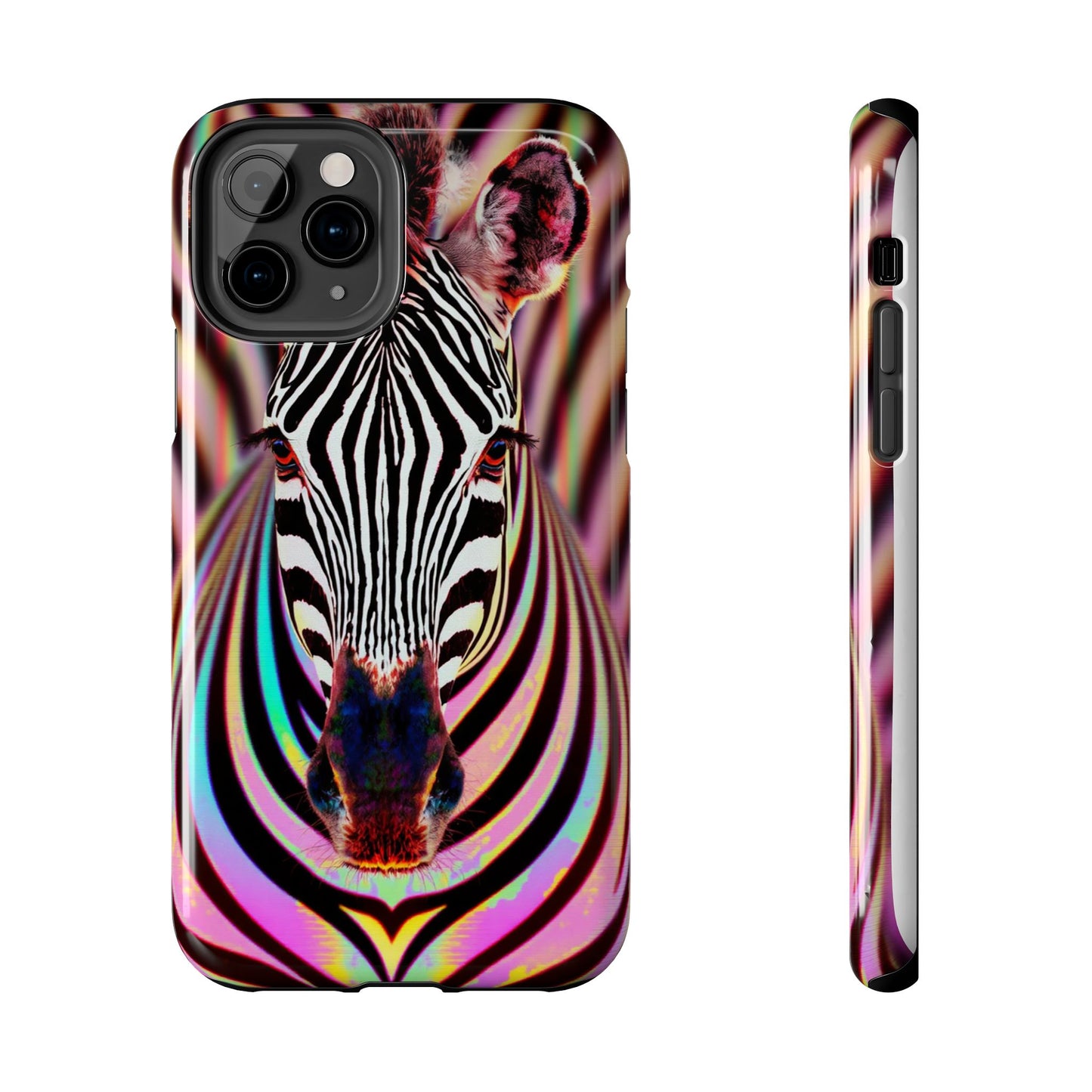 Vibrant Zebra Tough Phone Case - Unique Animal Design for Wild Spirit
