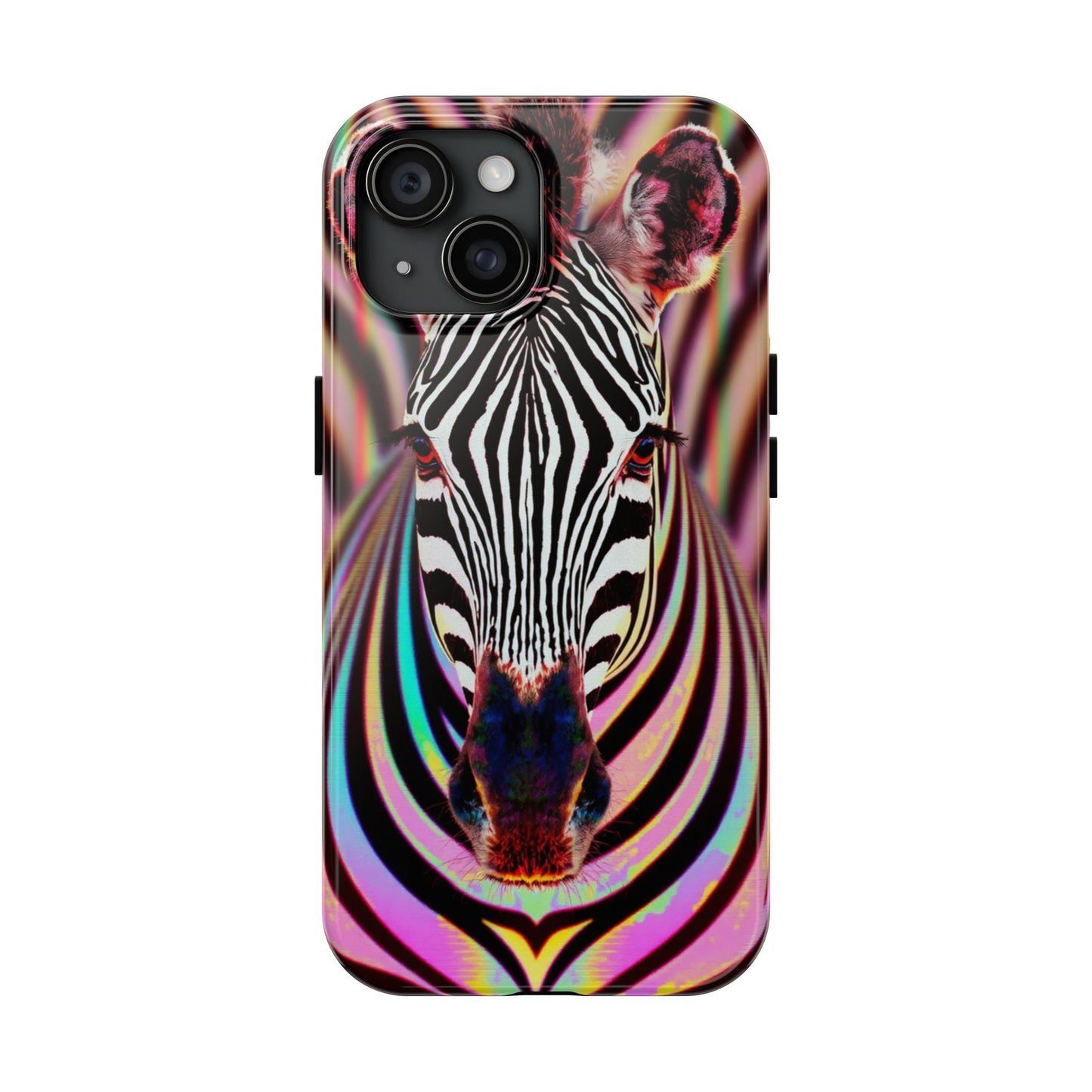 Vibrant Zebra Tough Phone Case - Unique Animal Design for Wild Spirit
