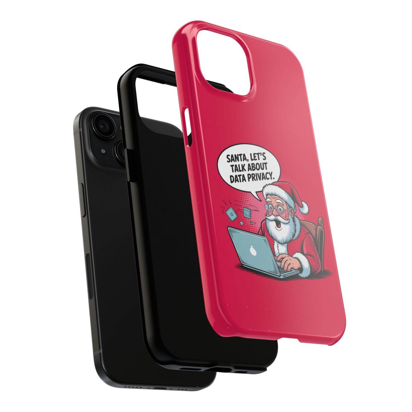 Santa Data Privacy Design Tough iPhone Case for Christmas