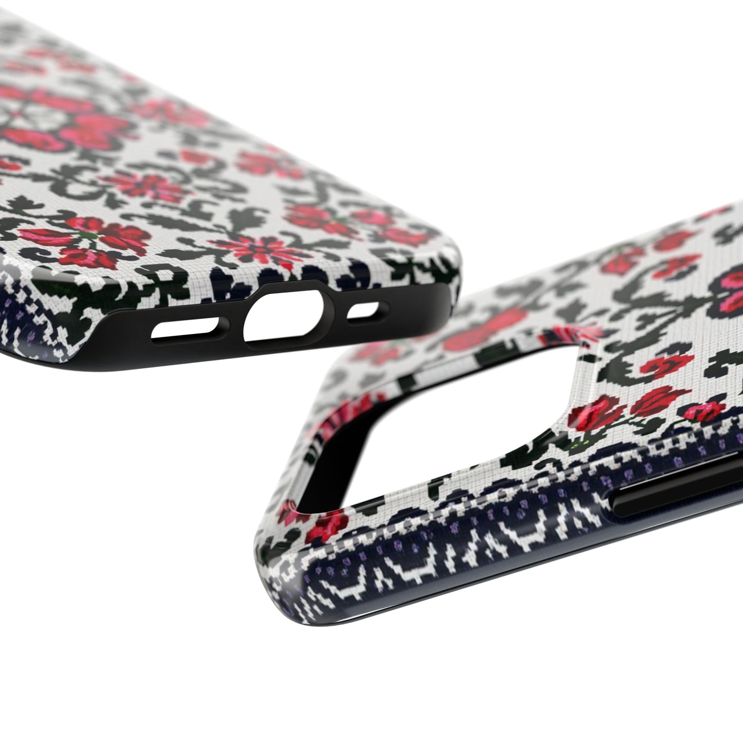 Traditional Knit Floral Design | Tough Phone Case - Durable Protection for iPhone
