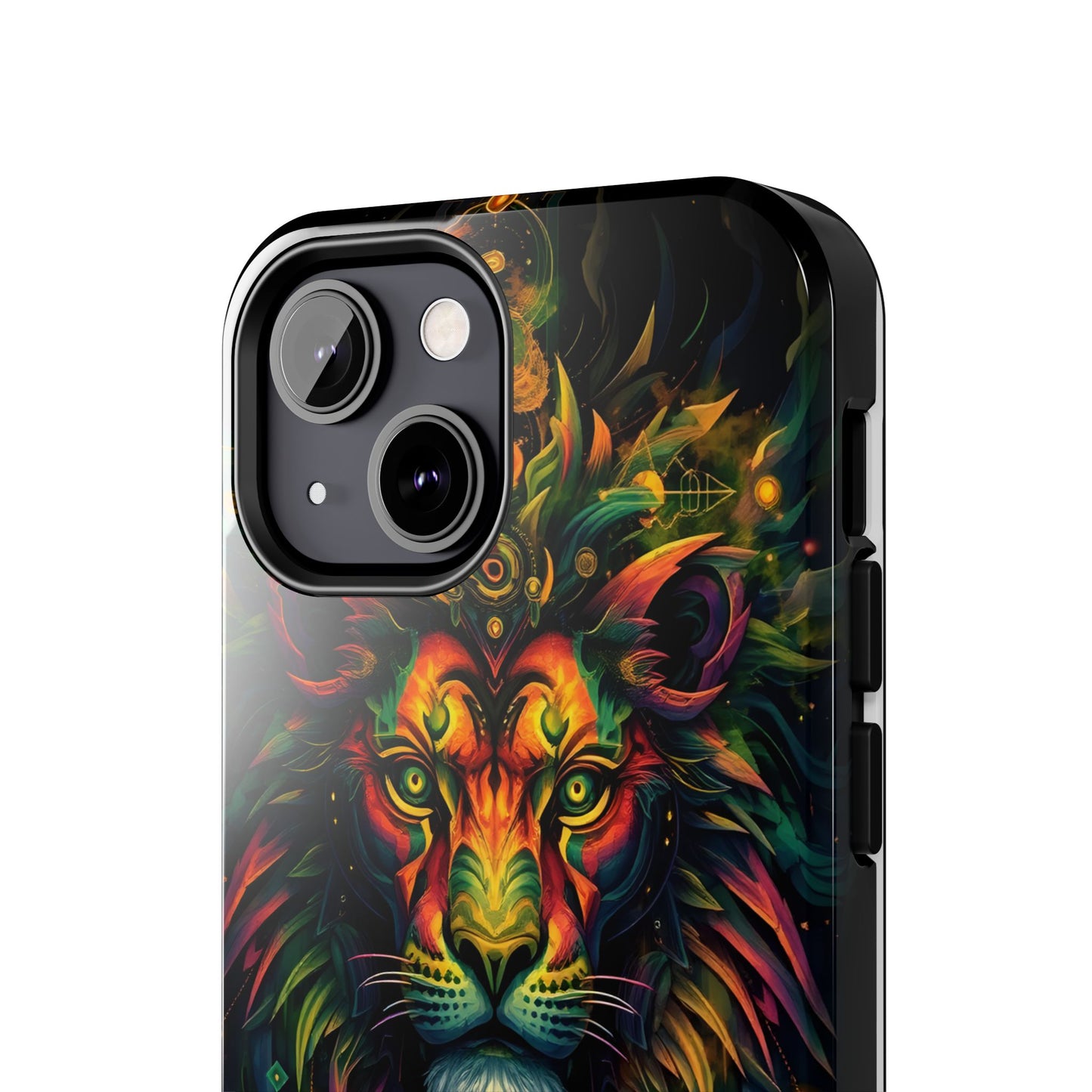 Vibrant Mystical Lion Art Tough Phone Case - Bold Protector for Animal Lovers - for iPhone