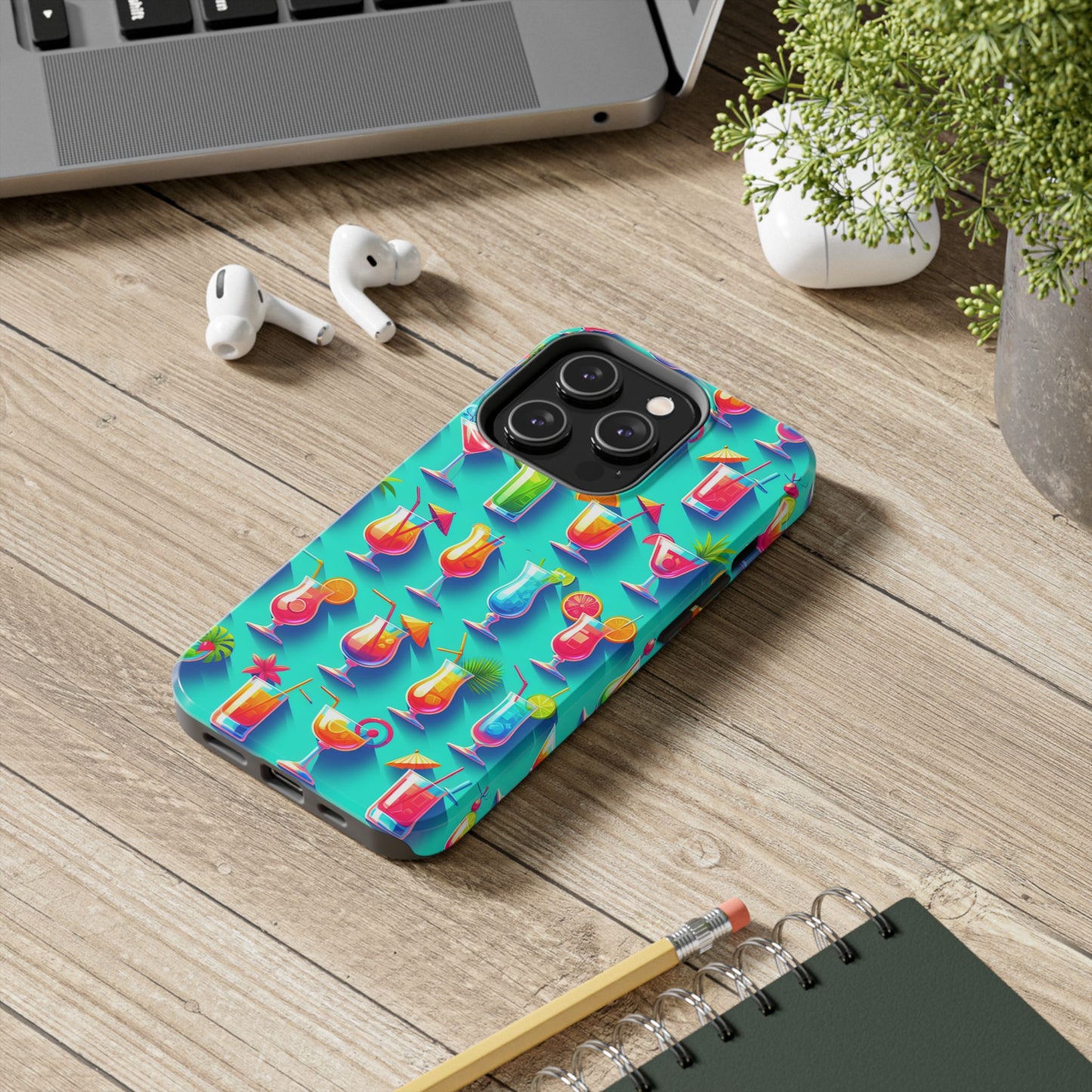 Cocktail Party Phone Case - Fun & Colorful Design for Summer Vibes - for iPhone