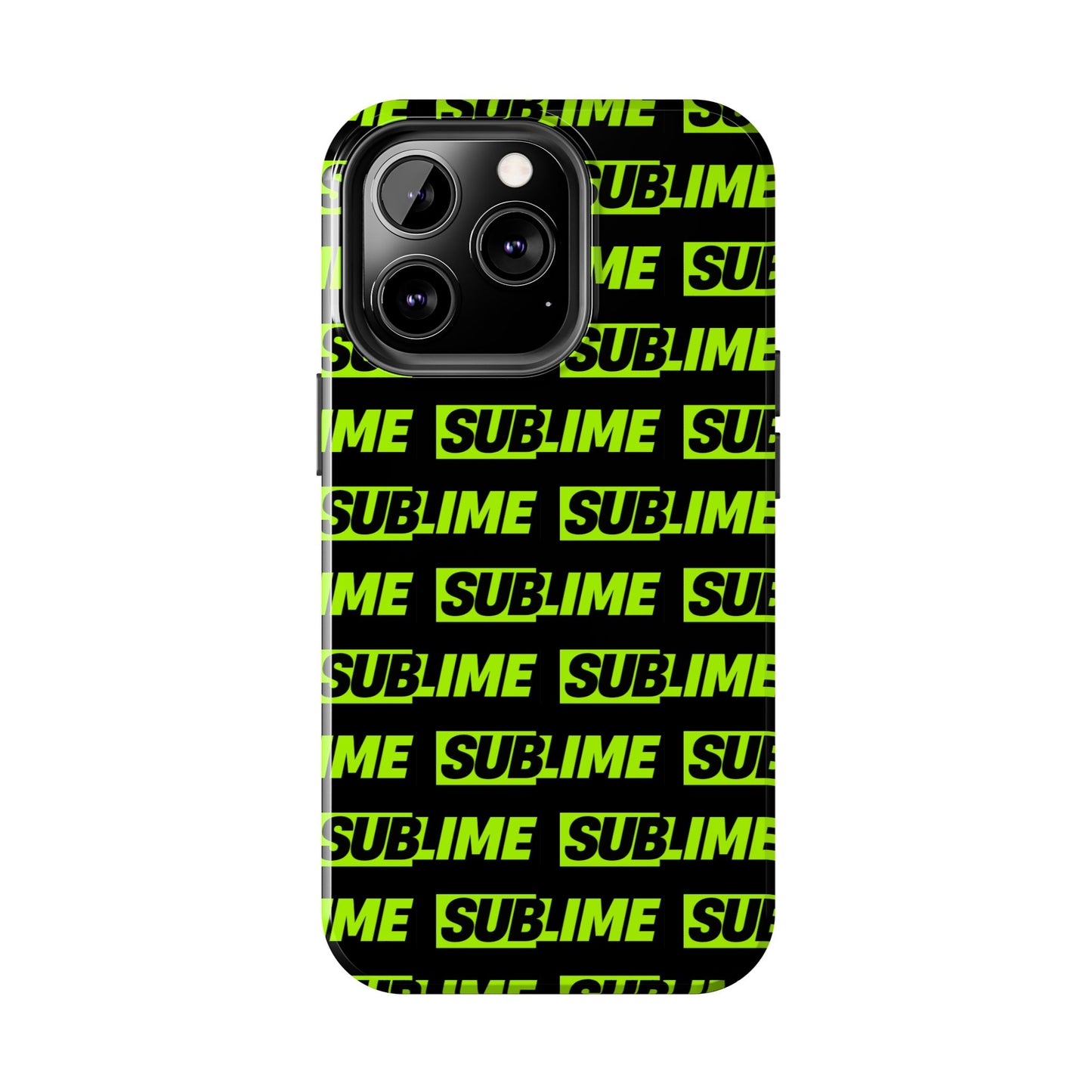 Sublime Text Pattern Tough Phone Case - Vibrant Protective Cover for iPhone