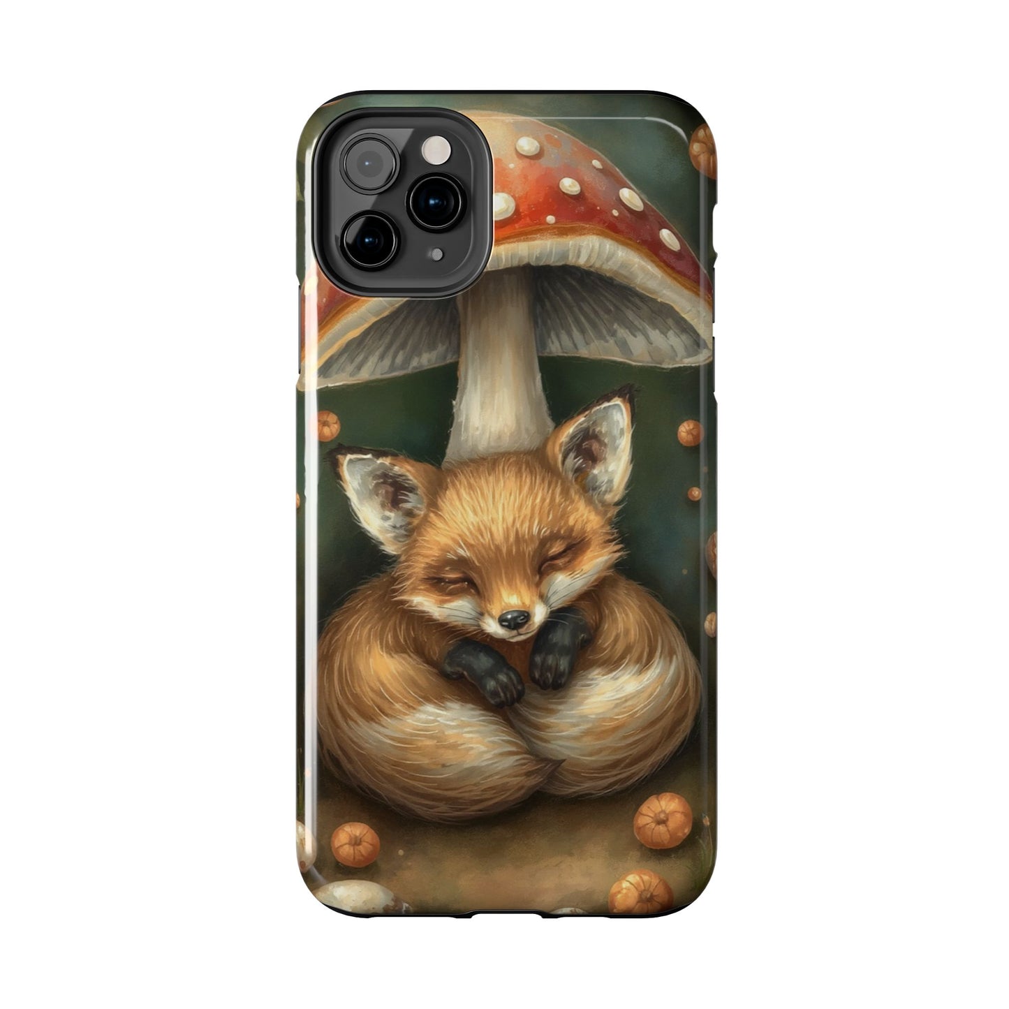 Cute Fox & Mushroom Phone Case - Tough Protective Cover