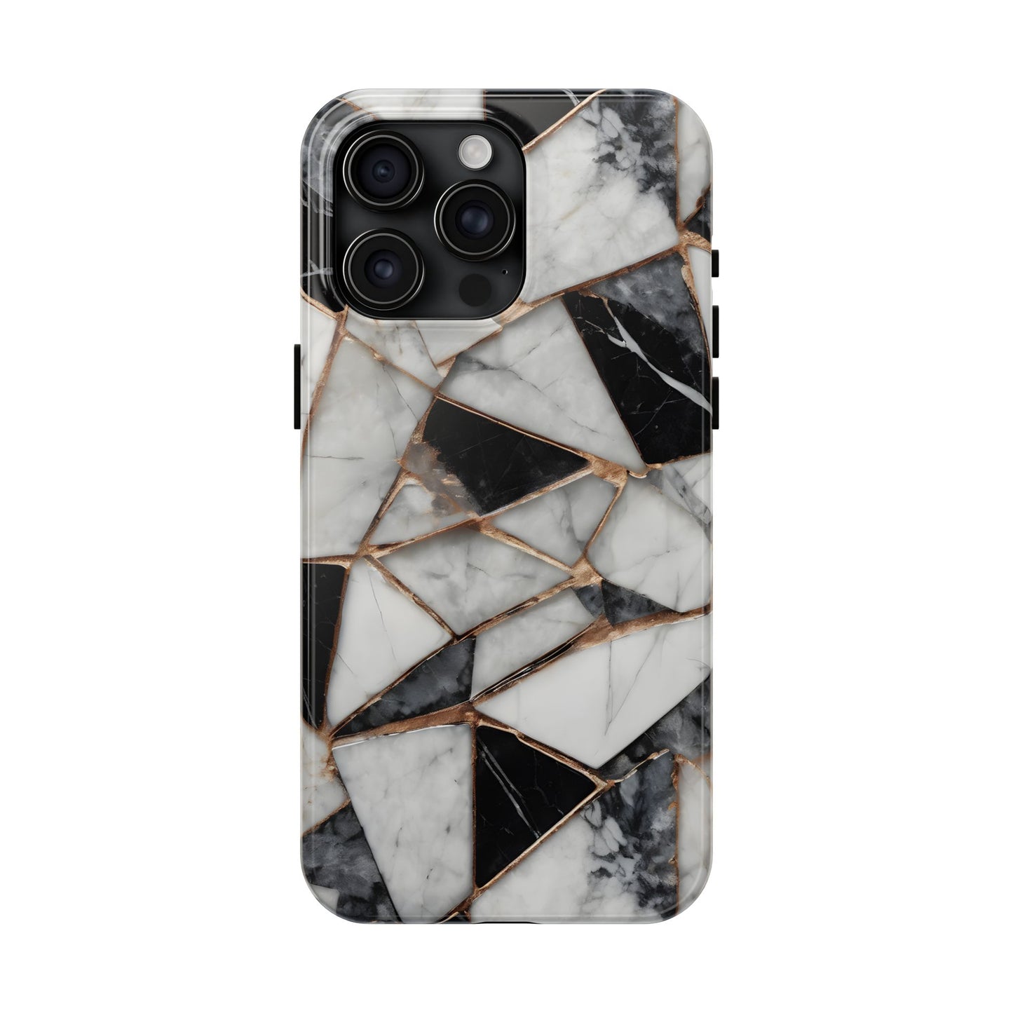 Elegant Marble Tough Phone Case - Stylish Protection for iPhone