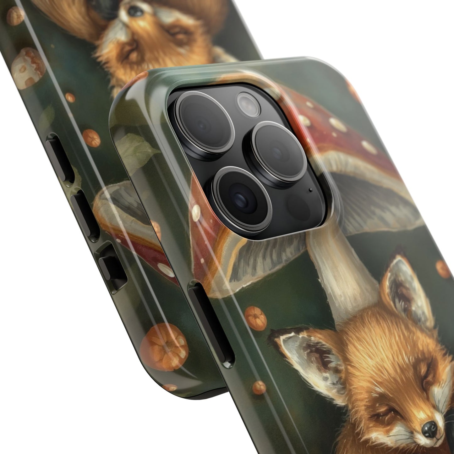 Cute Fox & Mushroom Phone Case - Tough Protective Cover